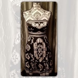 100% Silk White House Black Market Strapless Dress